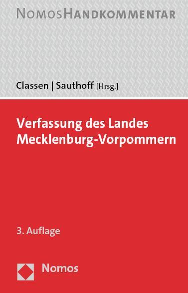 Cover: 9783848782369 | Verfassung des Landes Mecklenburg-Vorpommern | Handkommentar | Buch