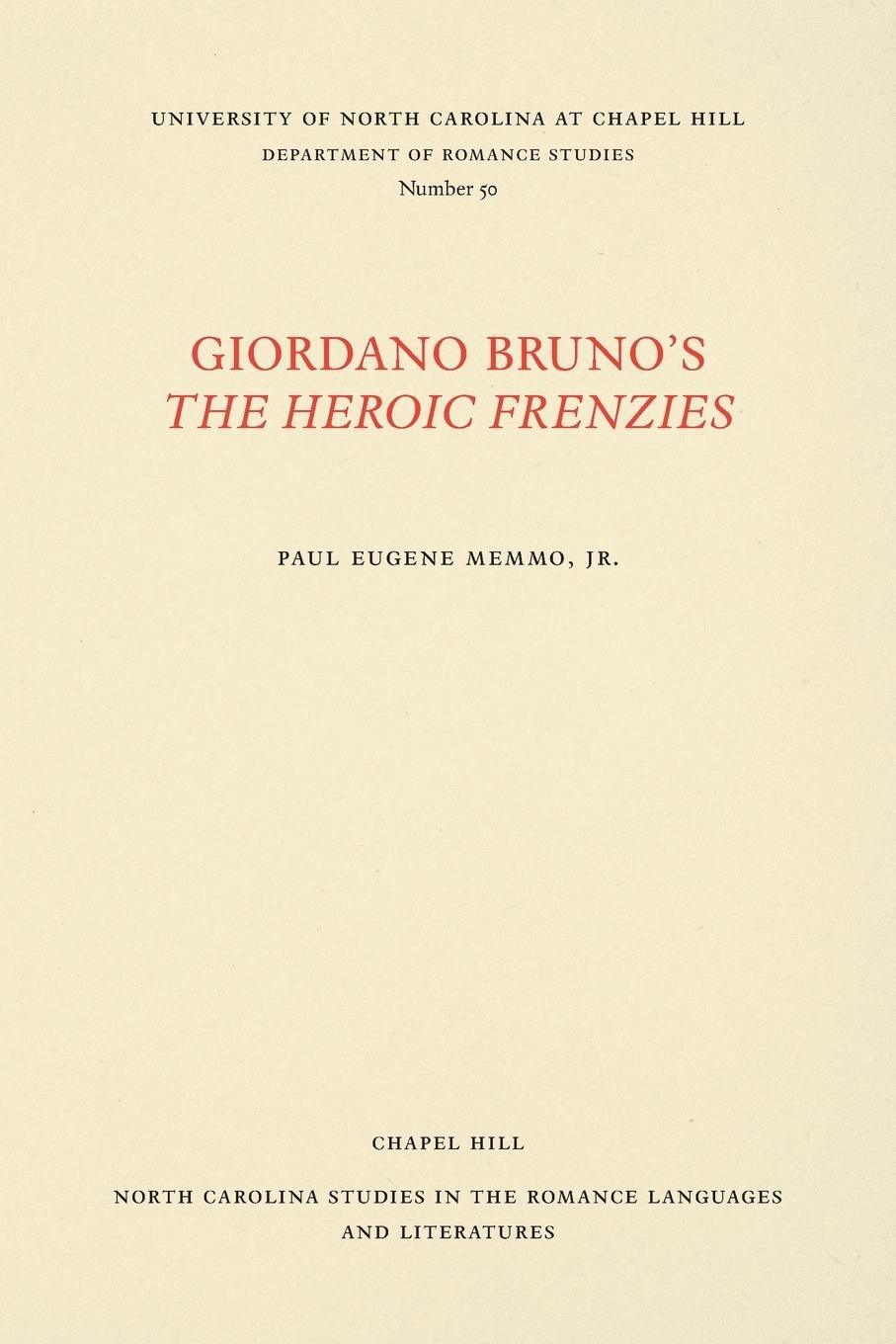 Cover: 9780807890509 | Giordano Bruno's The Heroic Frenzies | Taschenbuch | Paperback | 2017