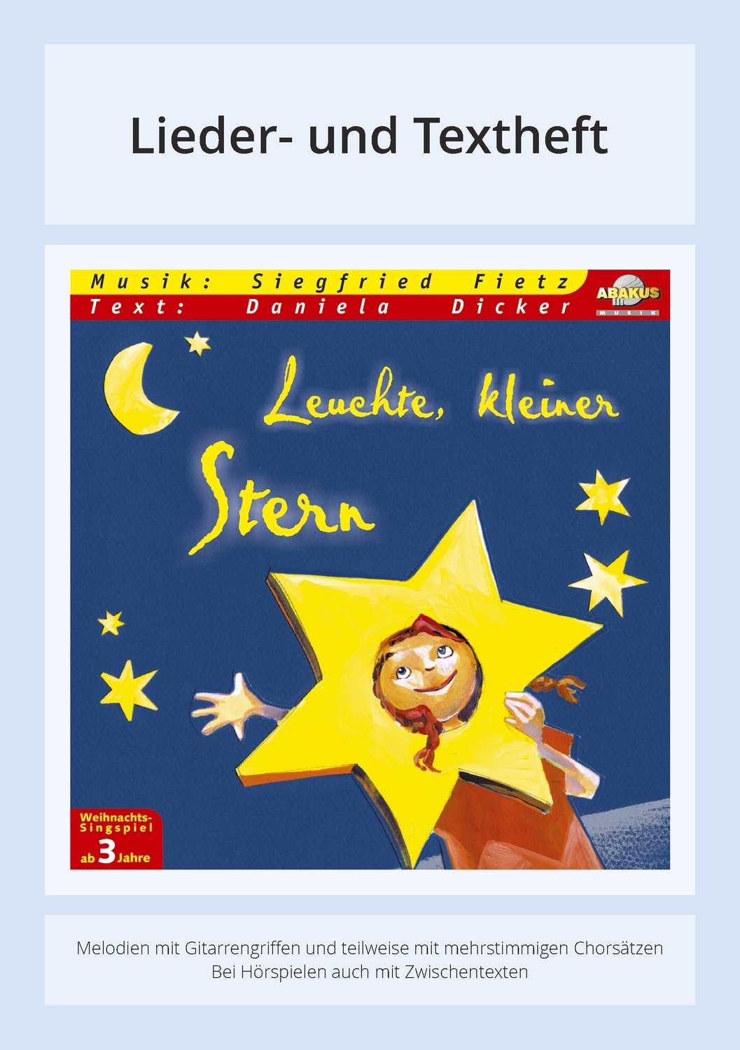 Cover: 9783881242325 | Leuchte, kleiner Stern | Siegfried/Dicker, Daniela Fietz | Broschüre