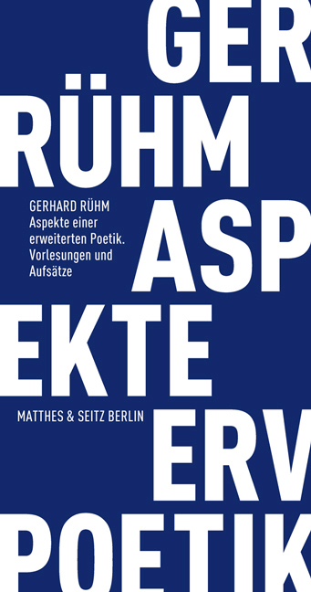 Cover: 9783882217360 | Aspekte einer erweiterten Poetik | Gerhard Rühm | Taschenbuch | 120 S.