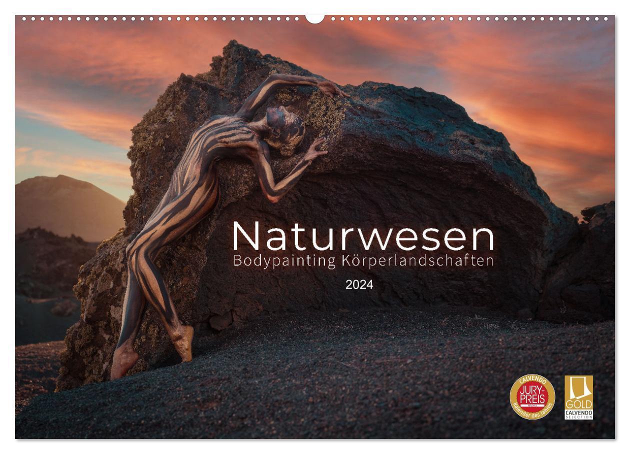 Cover: 9783675619449 | Naturwesen - Bodypainting Körperlandschaften (Wandkalender 2024 DIN...