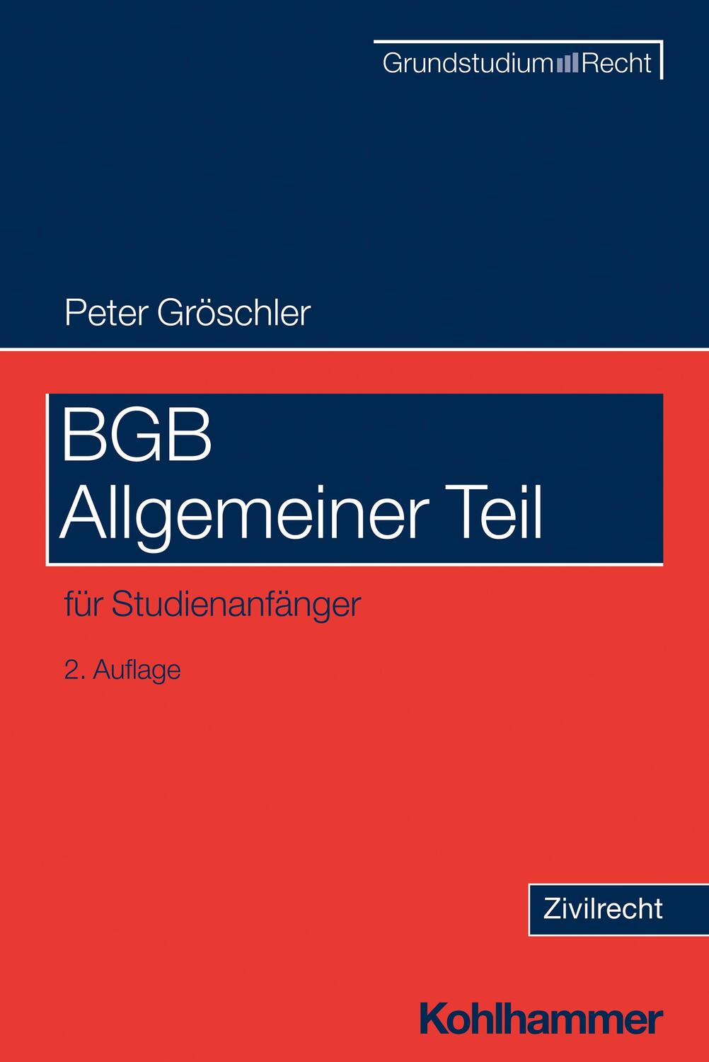 Cover: 9783170431157 | BGB Allgemeiner Teil | für Studienanfänger | Peter Gröschler | Buch