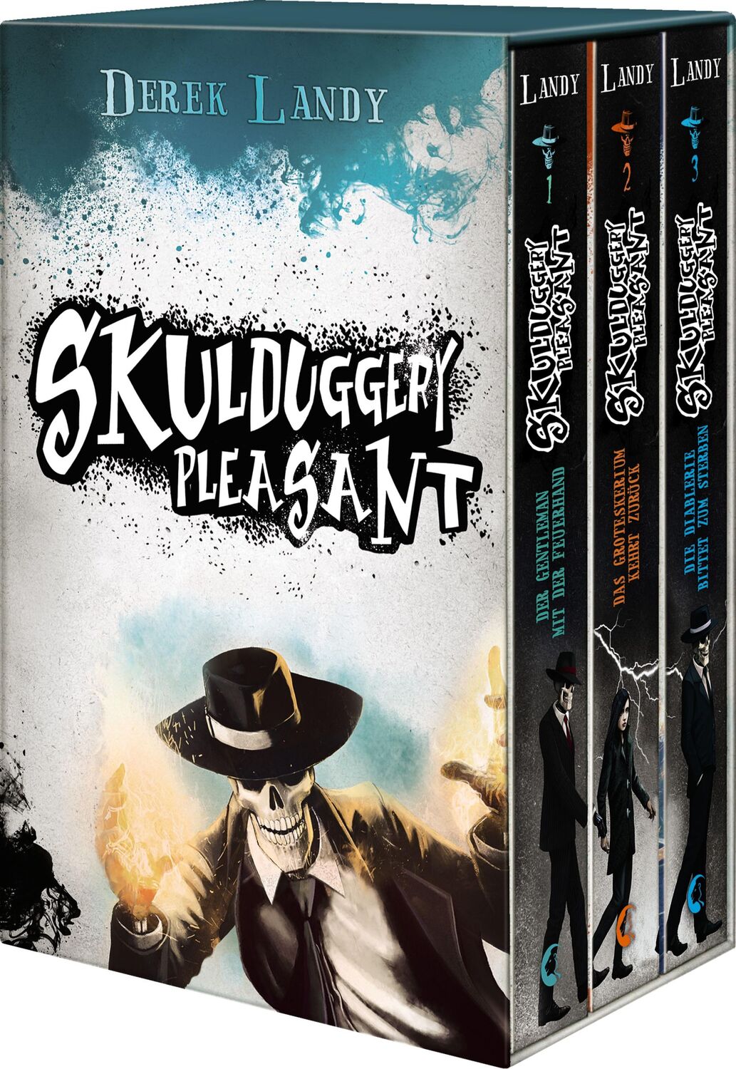 Cover: 9783785588994 | Skulduggery Pleasant, Bände 1-3 | Geschenkschuber | Derek Landy | Buch