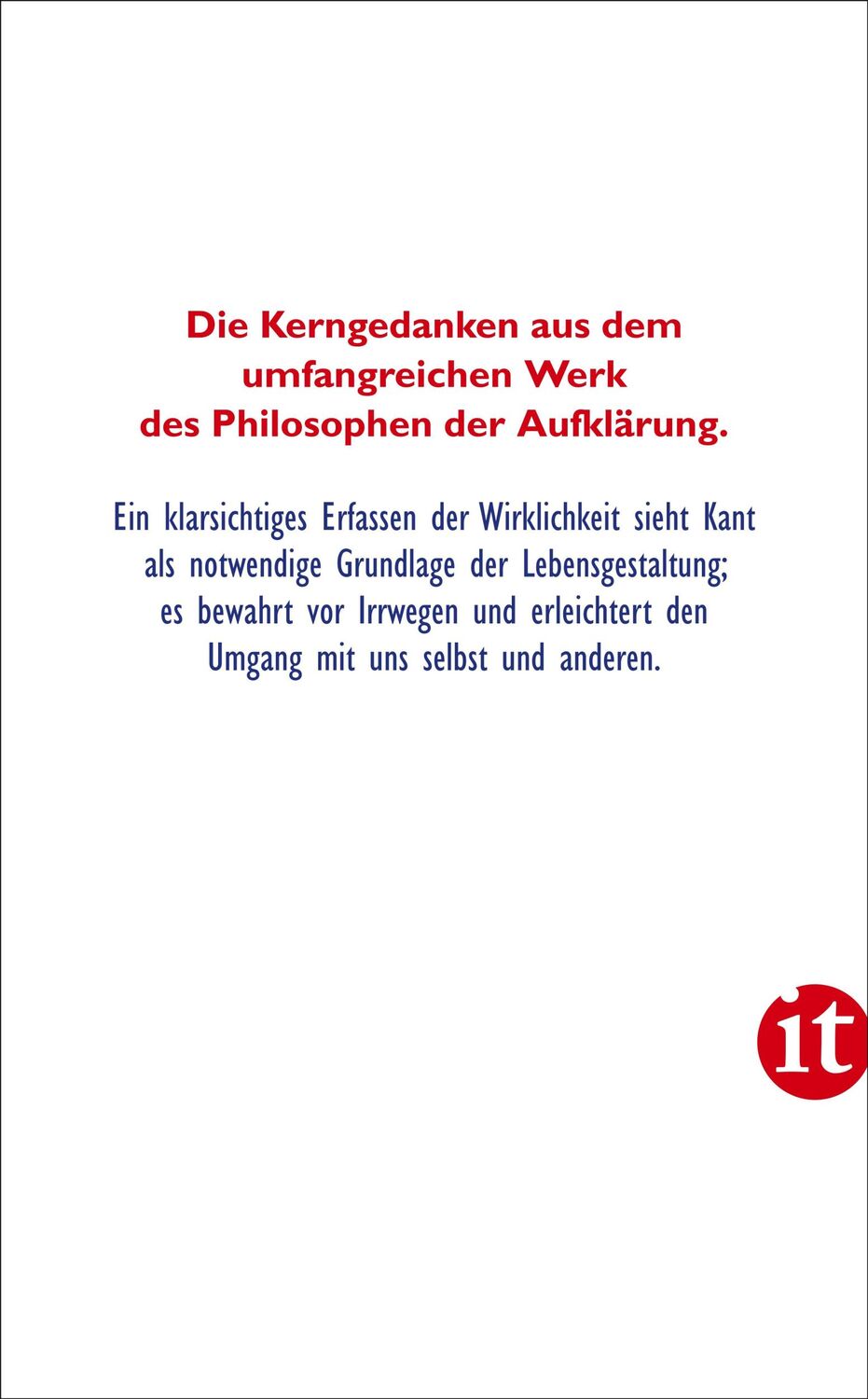 Rückseite: 9783458683353 | Klarsicht mit Kant | Ein idealer Einstieg in die Ideen der Aufklärung