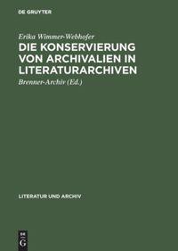 Cover: 9783598220821 | Die Konservierung von Archivalien in Literaturarchiven | Buch | 1989