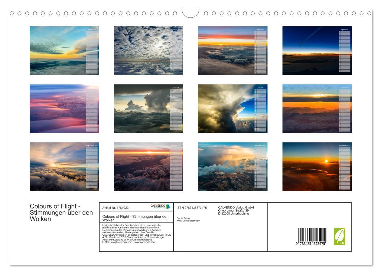 Bild: 9783435373475 | Colours of Flight - Stimmungen über den Wolken (Wandkalender 2025...