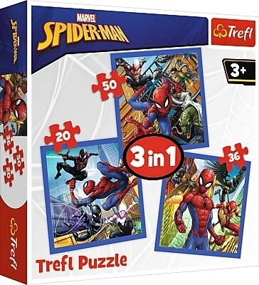 Cover: 5900511348415 | Marvel Spiderman, 3 in 1 Puzzle (Kinderpuzzle) | Spiel | In Spielebox