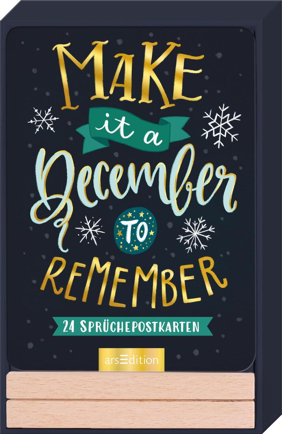 Cover: 4014489129059 | Make it a December to remember | 24 Sprüchepostkarten | Kalender
