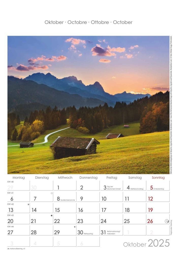 Bild: 4251732341190 | Alpha Edition - Bayern 2025 Bildkalender, 23,7x34cm, Wandkalender...