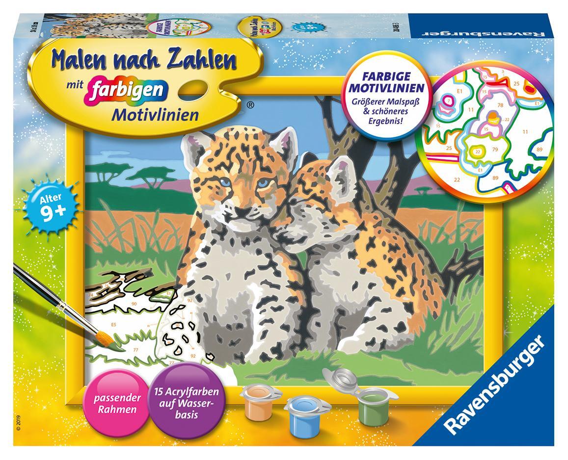 Cover: 4005556284863 | Ravensburger Malen nach Zahlen 28486 - Kleine Leoparden - Kinder ab...