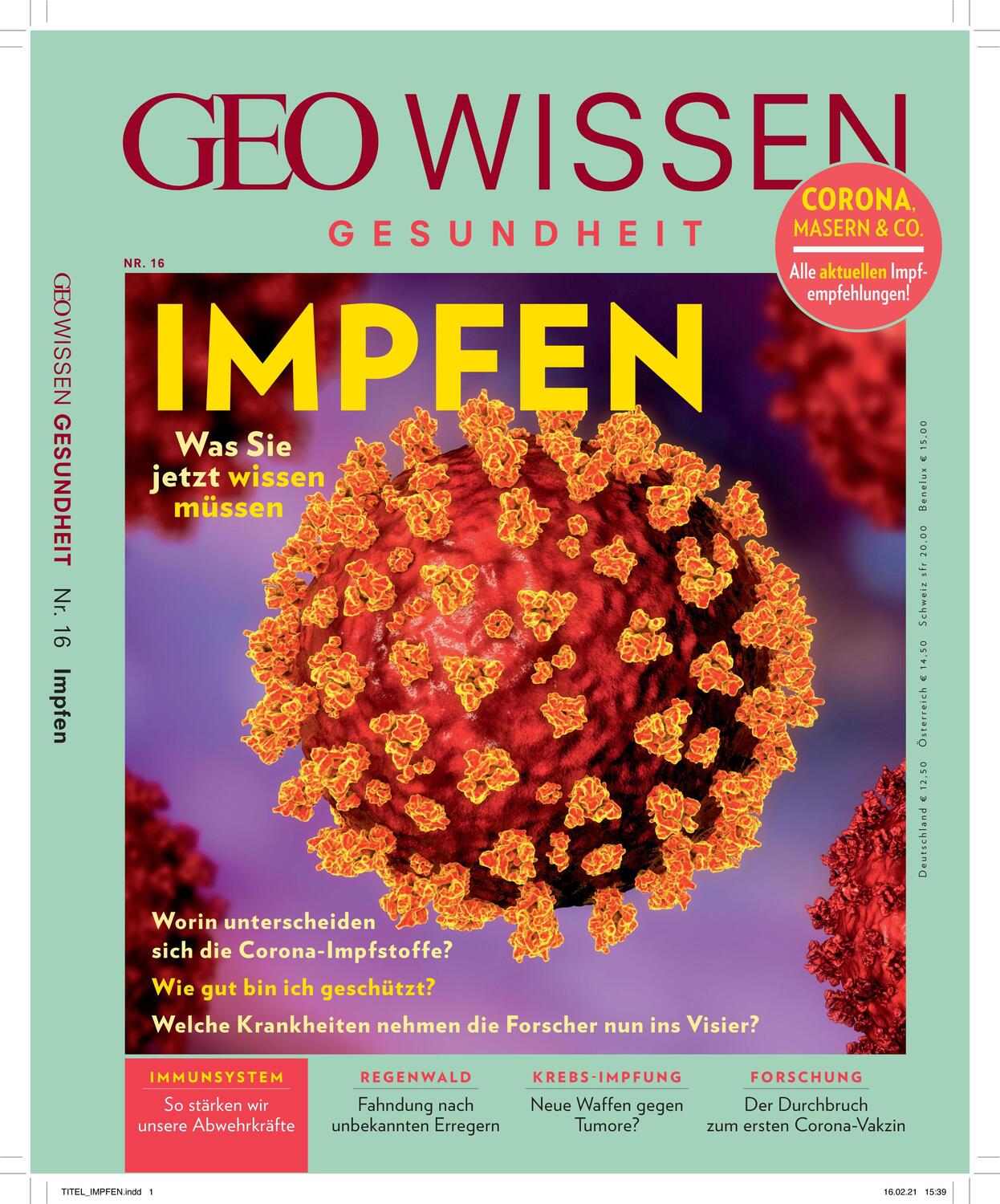 Cover: 9783652010689 | GEO Wissen Gesundheit 16/21 - Impfen | Jens Schröder (u. a.) | Deutsch