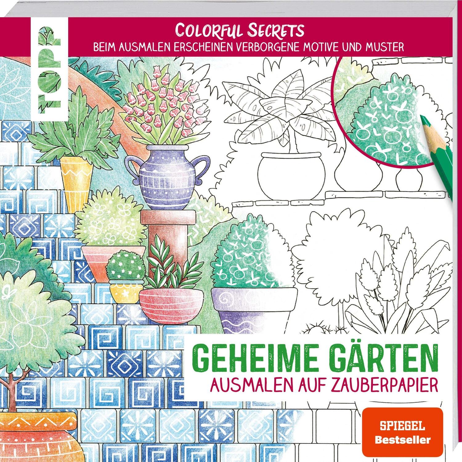 Cover: 9783772447174 | Colorful Secrets - Geheime Gärten (Ausmalen auf Zauberpapier) | Pitz