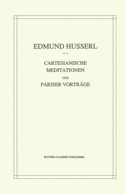 Cover: 9789024702145 | Cartesianische Meditationen und Pariser Vortrage | Strasser (u. a.)