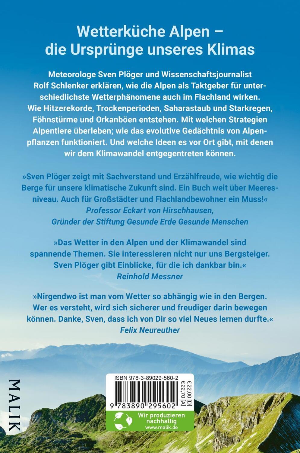 Rückseite: 9783890295602 | Die Alpen und wie sie unser Wetter beeinflussen | Sven Plöger (u. a.)