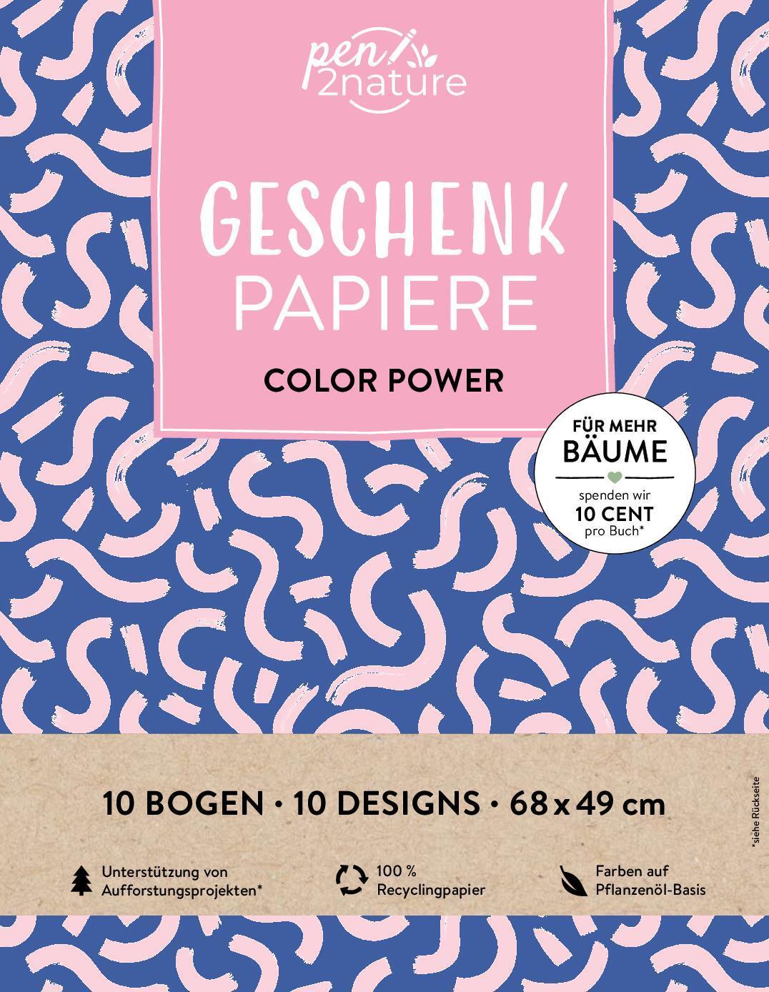 Cover: 9783987640971 | Geschenkpapier-Buch Color Power 100% Recyclingpapier | Taschenbuch