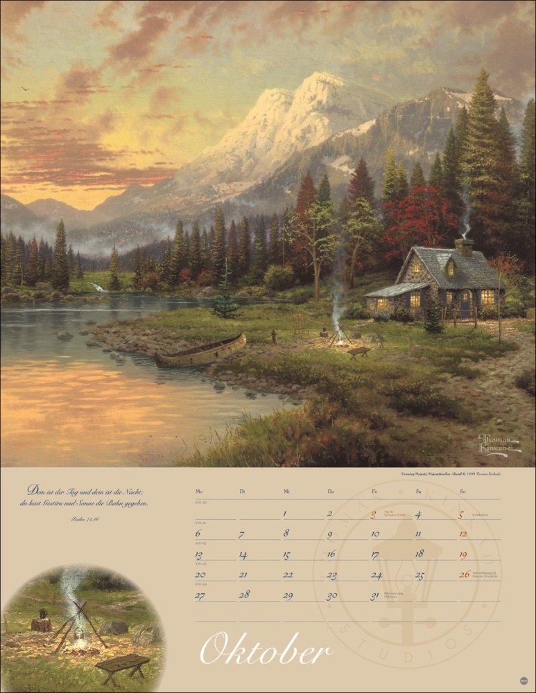 Bild: 9783756405350 | Thomas Kinkade: Land im Licht Kalender 2025 | Thomas Kinkade | 14 S.