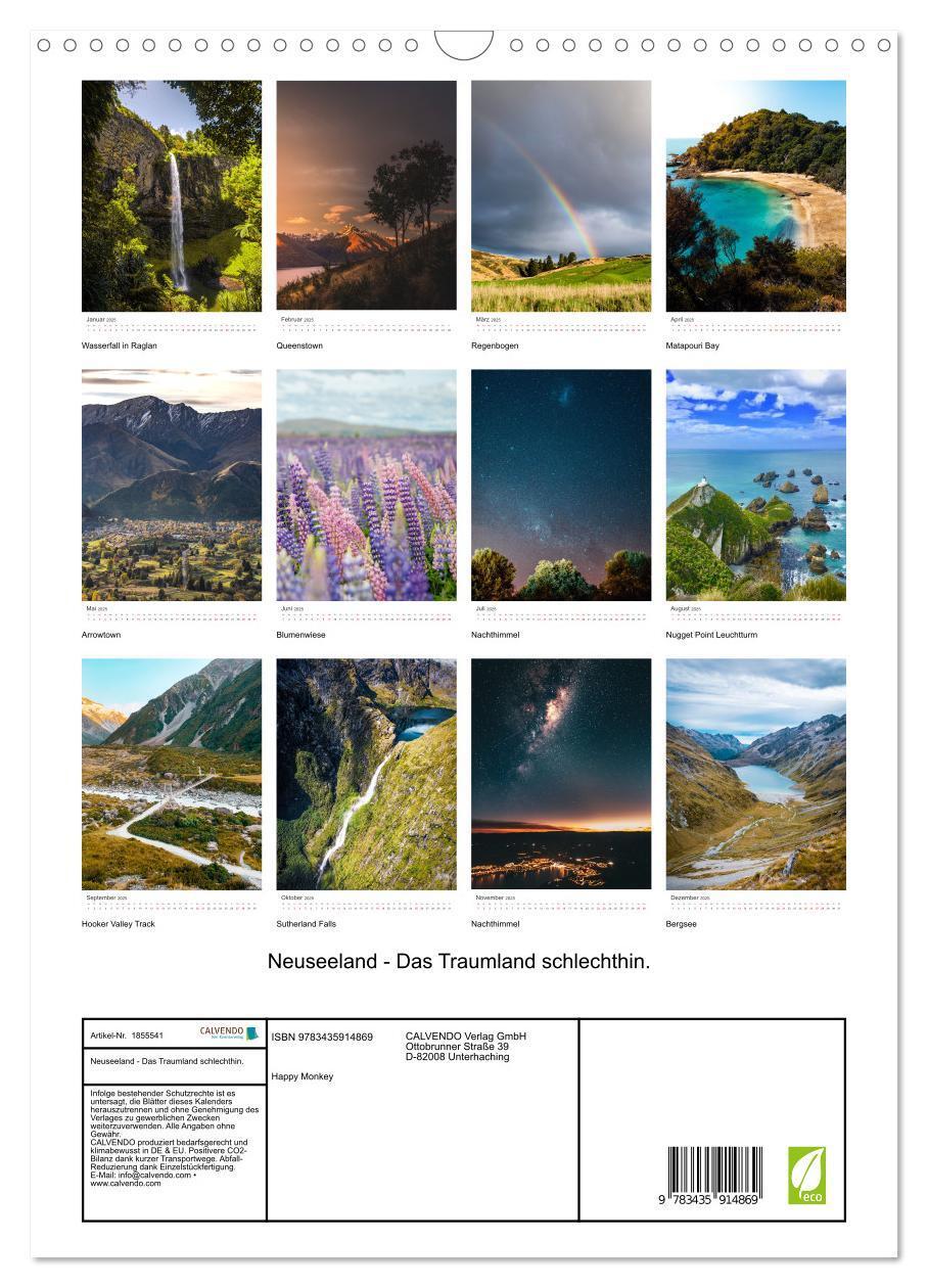 Bild: 9783435914869 | Neuseeland - Das Traumland schlechthin. (Wandkalender 2025 DIN A3...