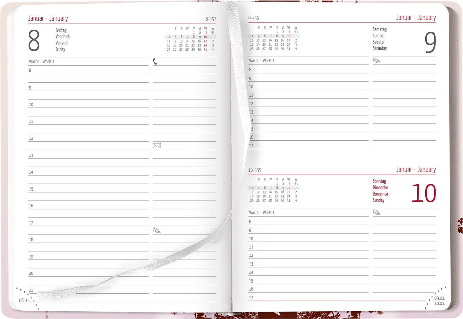 Bild: 4251732343019 | Mini-Buchkalender Style Hummingbird Tree 2025 - Taschen-Kalender A6...