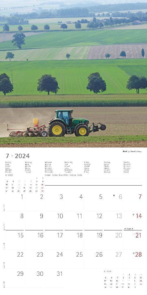 Bild: 4251732335748 | Traktoren 2024 - Broschürenkalender 30x30 cm (30x60 geöffnet) -...