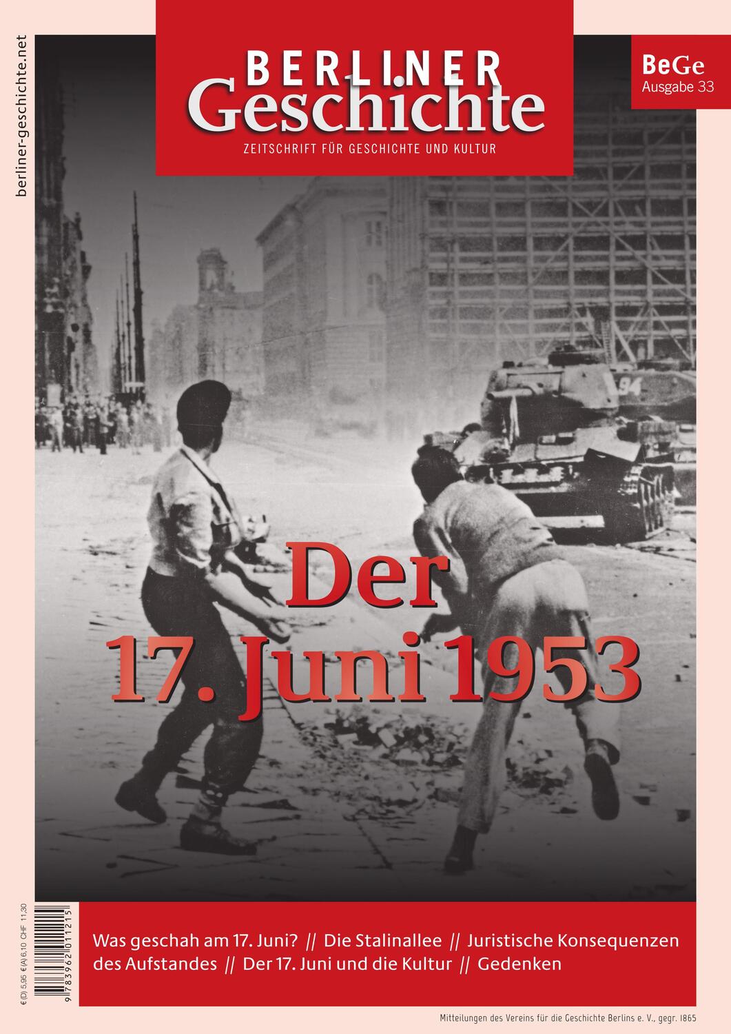 Cover: 9783962011215 | Berliner Geschichte - Zeitschrift für Geschichte und Kultur. Der...