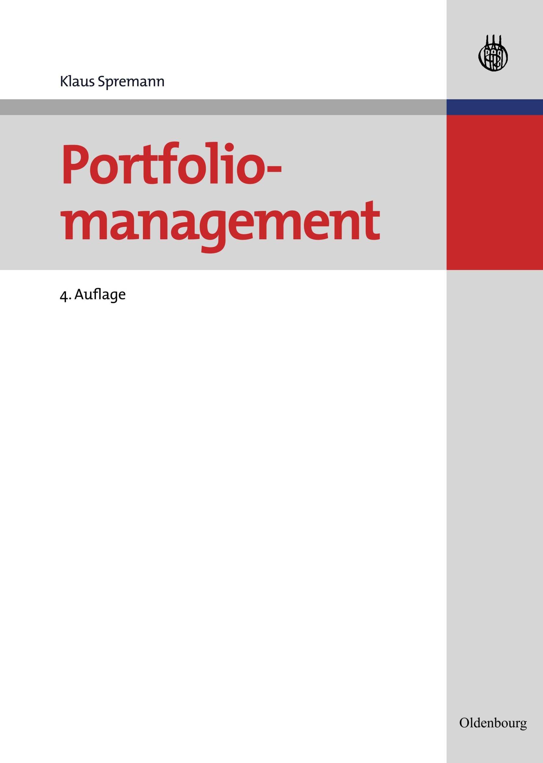 Cover: 9783486587791 | Portfoliomanagement | Klaus Spremann | Buch | Deutsch | 2008