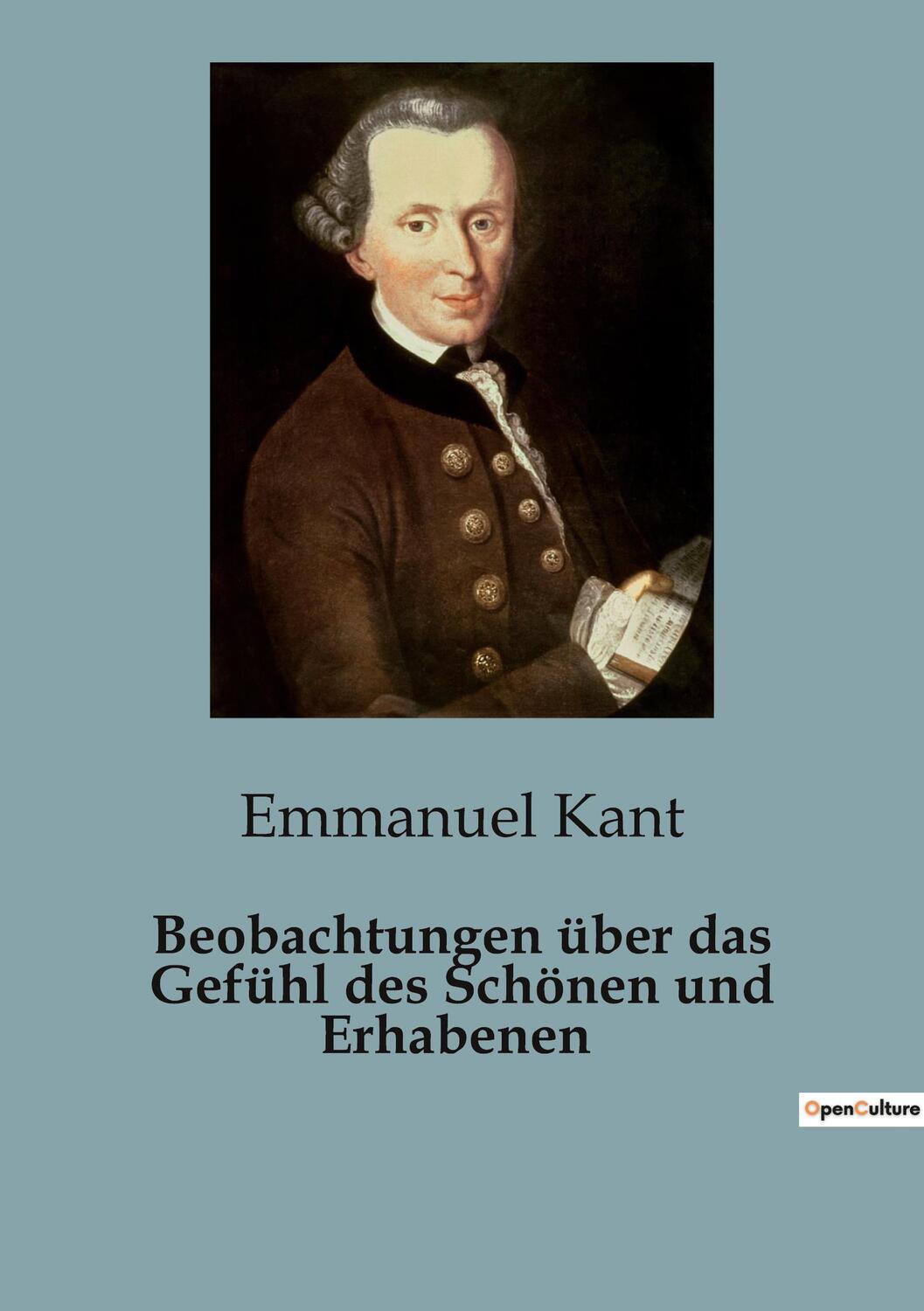 Cover: 9791041820764 | Beobachtungen über das Gefühl des Schönen und Erhabenen | Kant | Buch