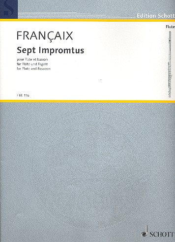 Cover: 9790001094177 | Improvvisi (7) Fl E Fag | Jean Francaix | Buch | Schott Music