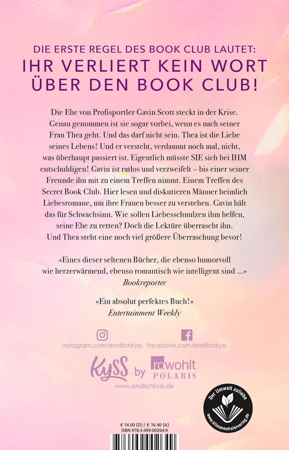 Rückseite: 9783499002649 | The Secret Book Club - Ein fast perfekter Liebesroman | Adams | Buch