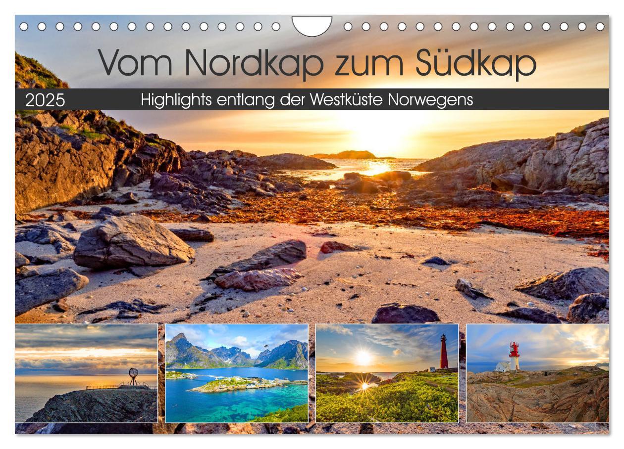 Cover: 9783383819759 | Vom Nordkap zum Südkap (Wandkalender 2025 DIN A4 quer), CALVENDO...