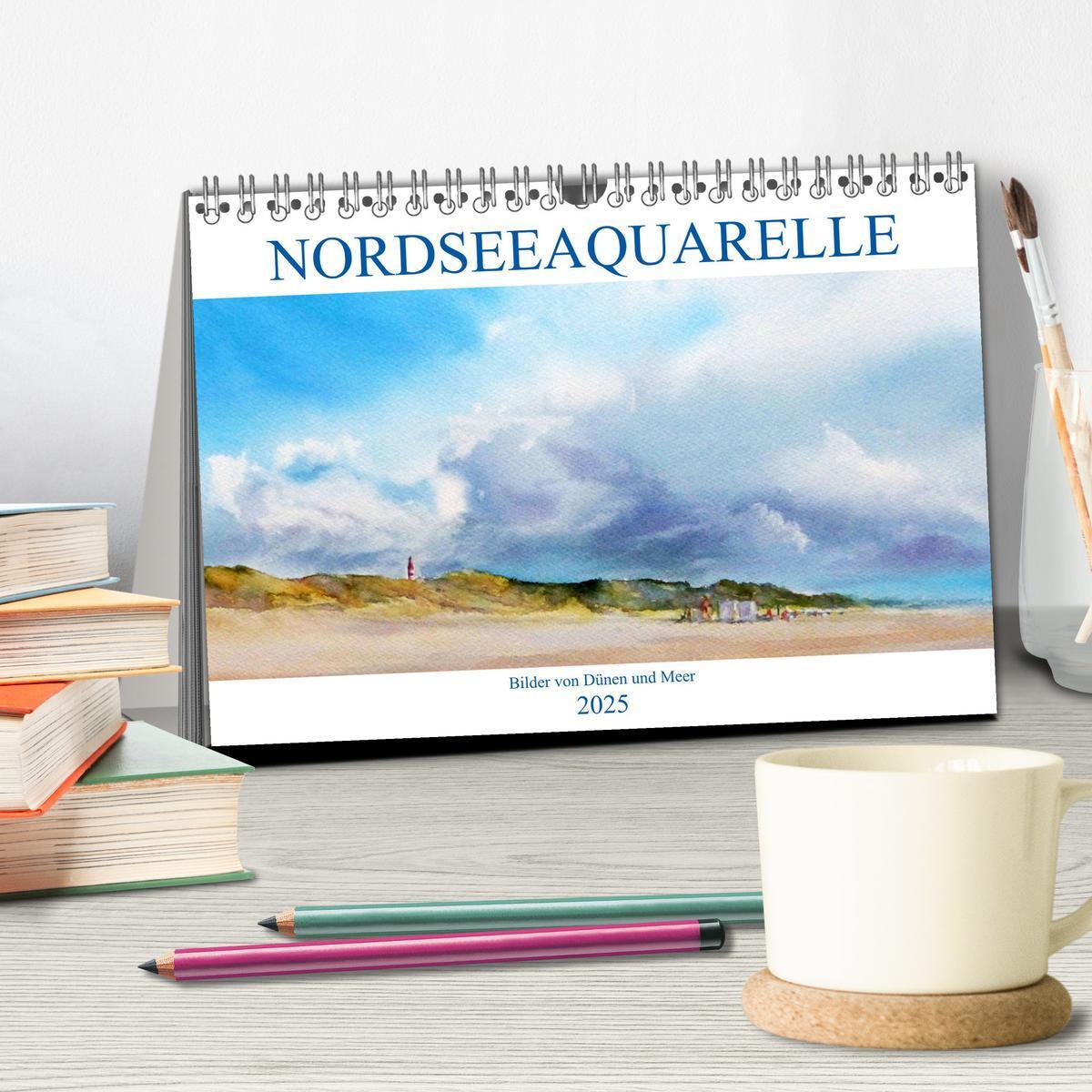 Bild: 9783435165469 | Nordseeaquarelle (Tischkalender 2025 DIN A5 quer), CALVENDO...