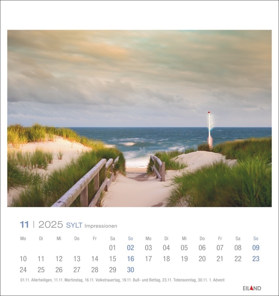 Bild: 9783964023353 | Sylt Impressionen Postkartenkalender 2025 | Kalender | Spiralbindung