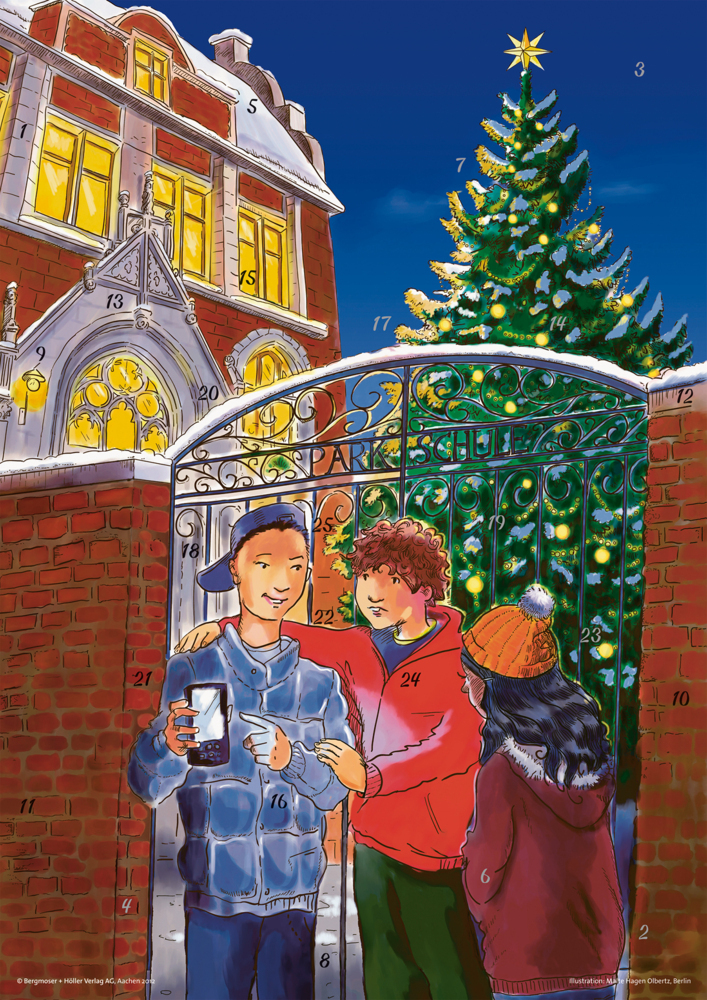 Cover: 9783889971944 | Tom im Weihnachtsnetz, m. Begleitbuch | Fensterfolien-Kalender | 25 S.