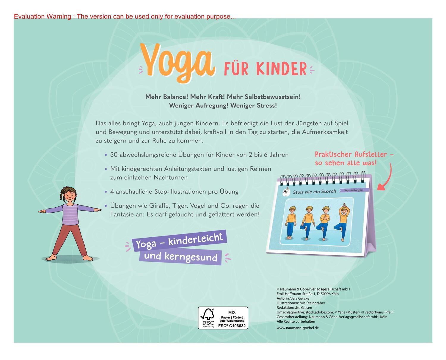 Rückseite: 9783625192732 | Yoga für Kinder - 30 einfache Übungen für Kinder von 2 bis 6 Jahren