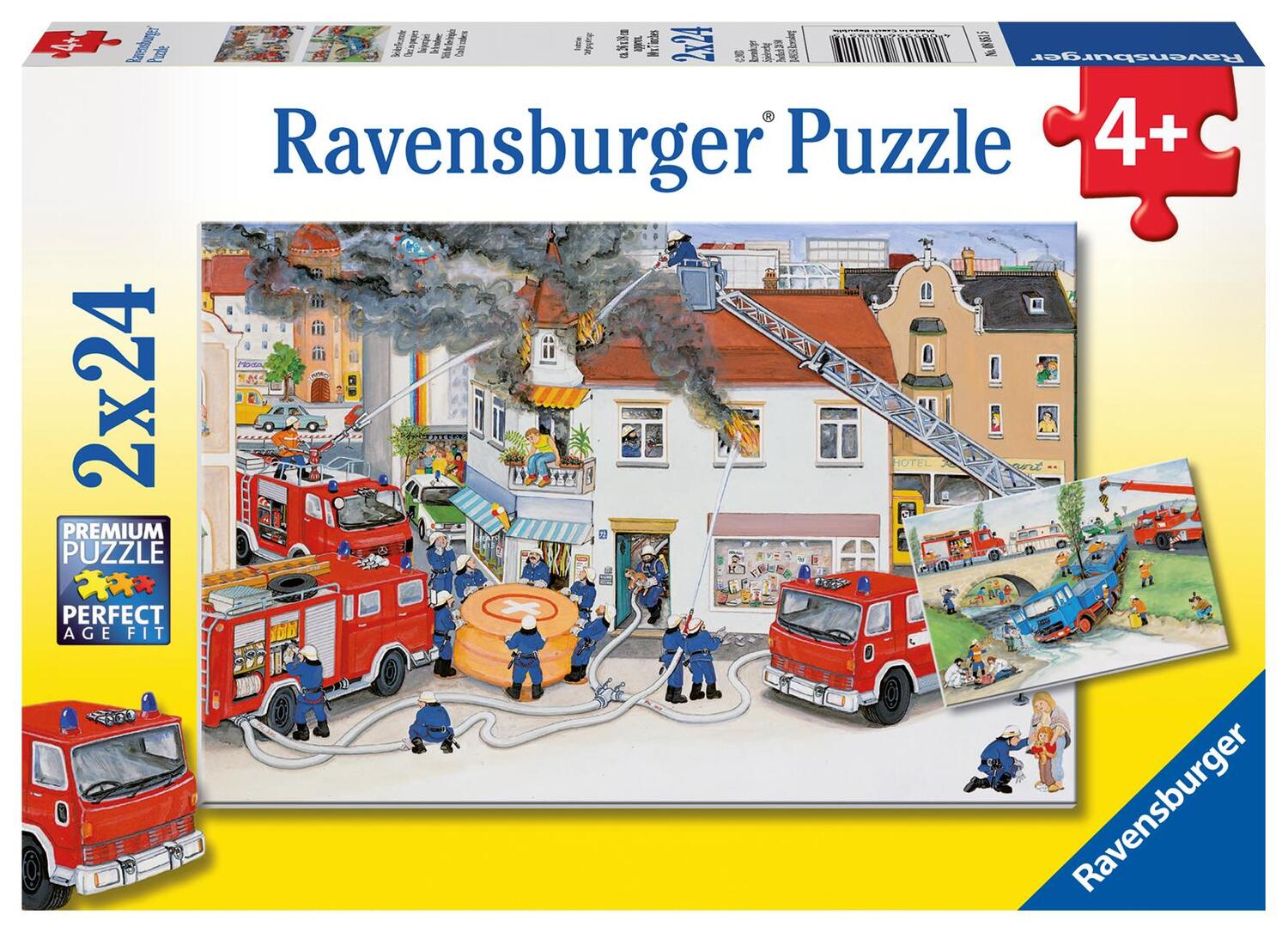 Cover: 4005556088515 | Bei der Feuerwehr. Puzzle 2 x 24 Teile | Spiel | Deutsch | 2016