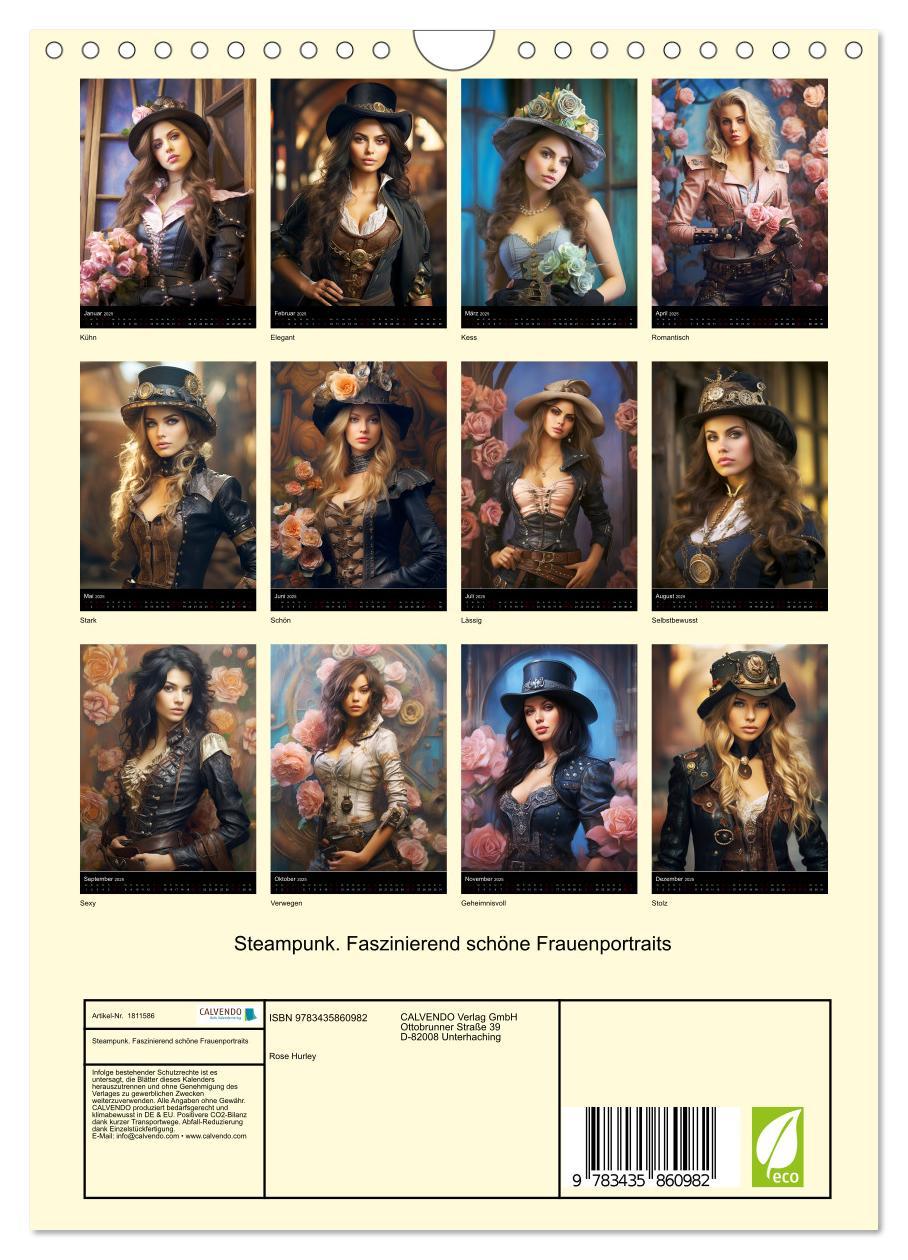 Bild: 9783435860982 | Steampunk. Faszinierend schöne Frauenportraits (Wandkalender 2025...