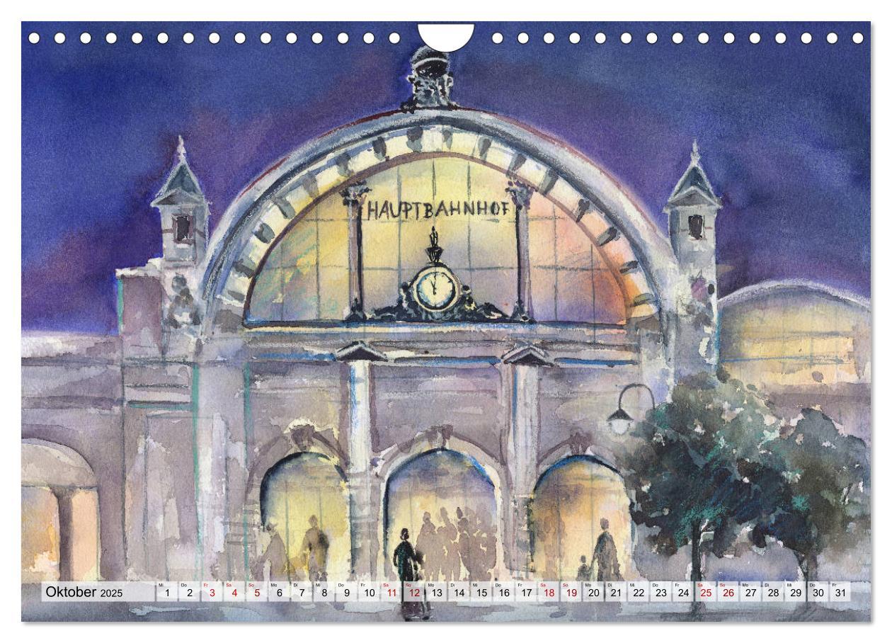 Bild: 9783435212507 | Frankfurt in Aquarell (Wandkalender 2025 DIN A4 quer), CALVENDO...