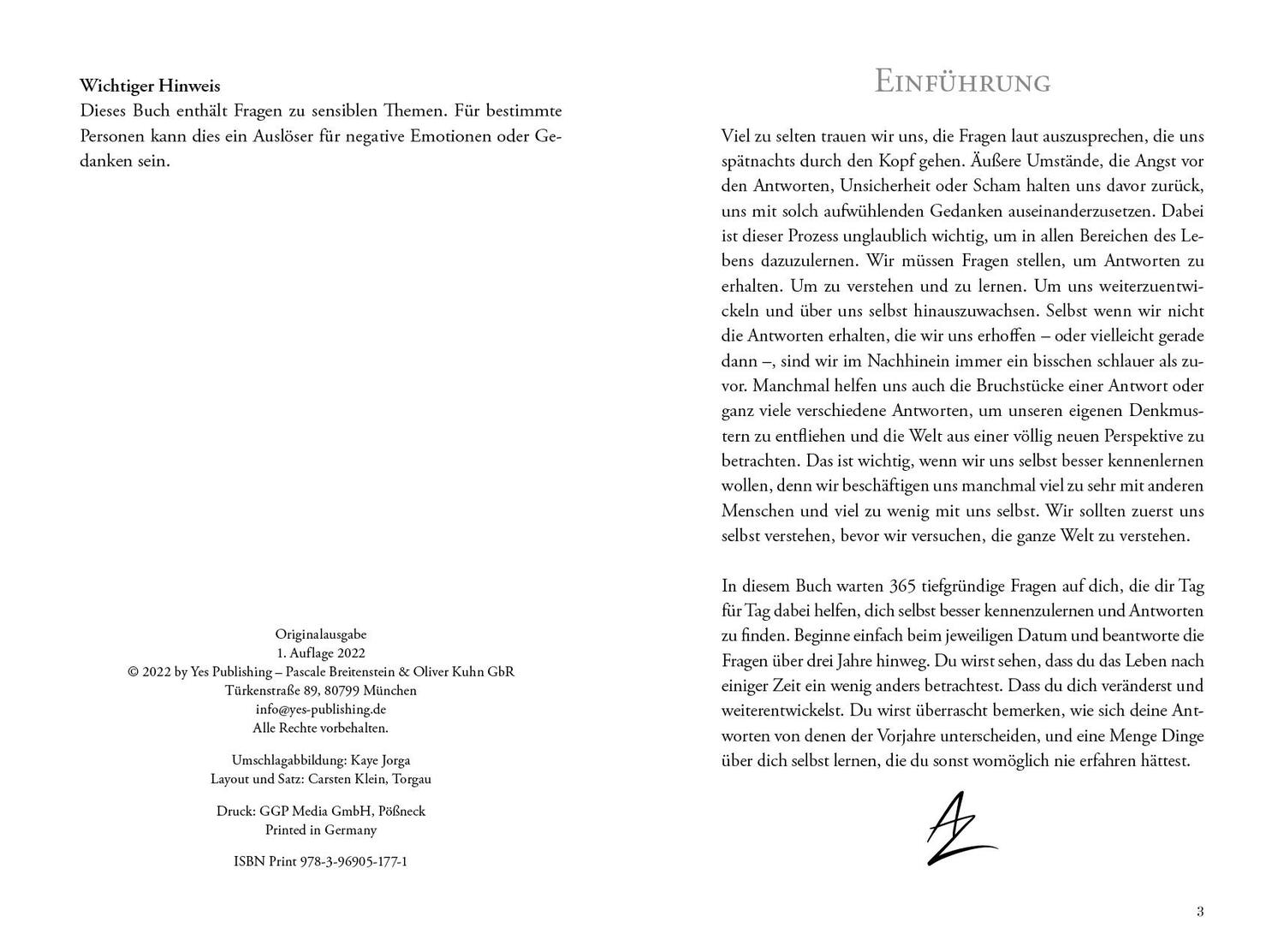 Bild: 9783969051771 | 3 AM Questions - Fragen für 3 Uhr nachts | Das 3-Jahres-Journal | Buch