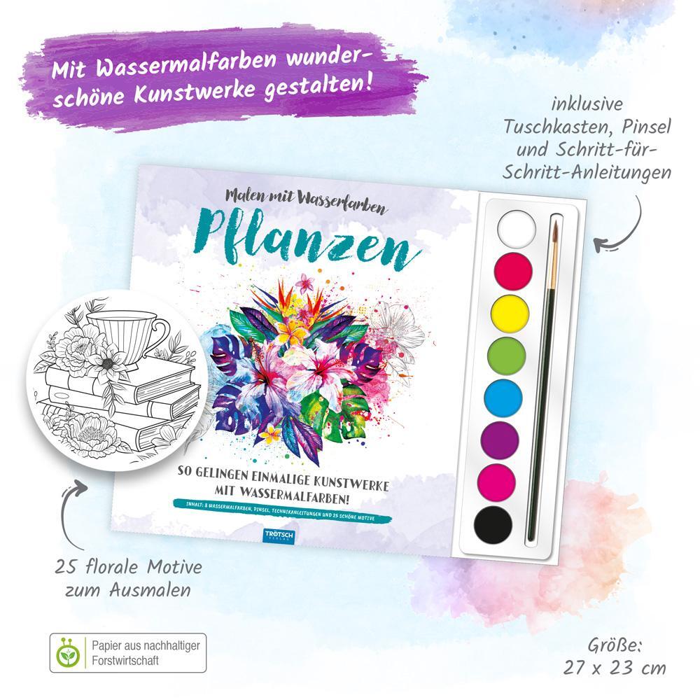Bild: 9783988021434 | Trötsch Malen mit Wasserfarben Pflanzen | Trötsch Verlag GmbH &amp; Co. KG