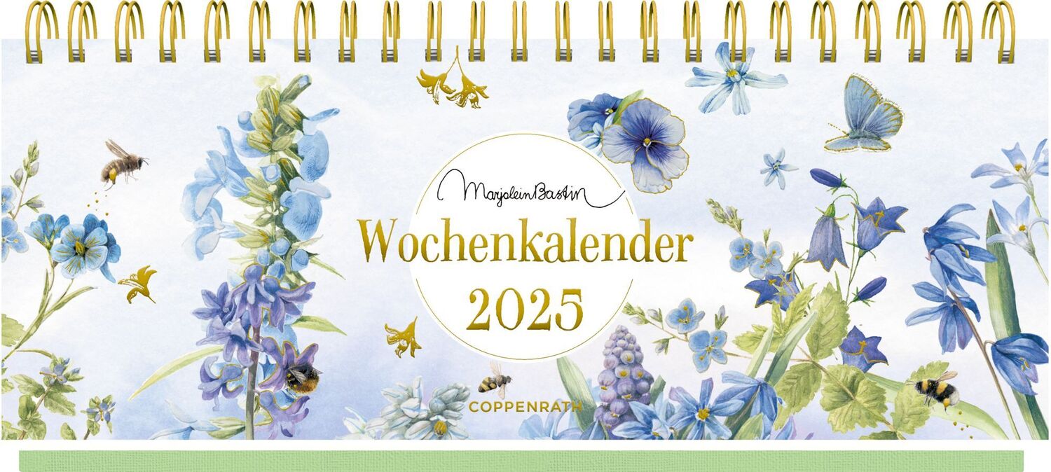 Cover: 4050003955391 | Tischkalender mit Wochenkalendarium | 2025 - Marjolein Bastin - blau