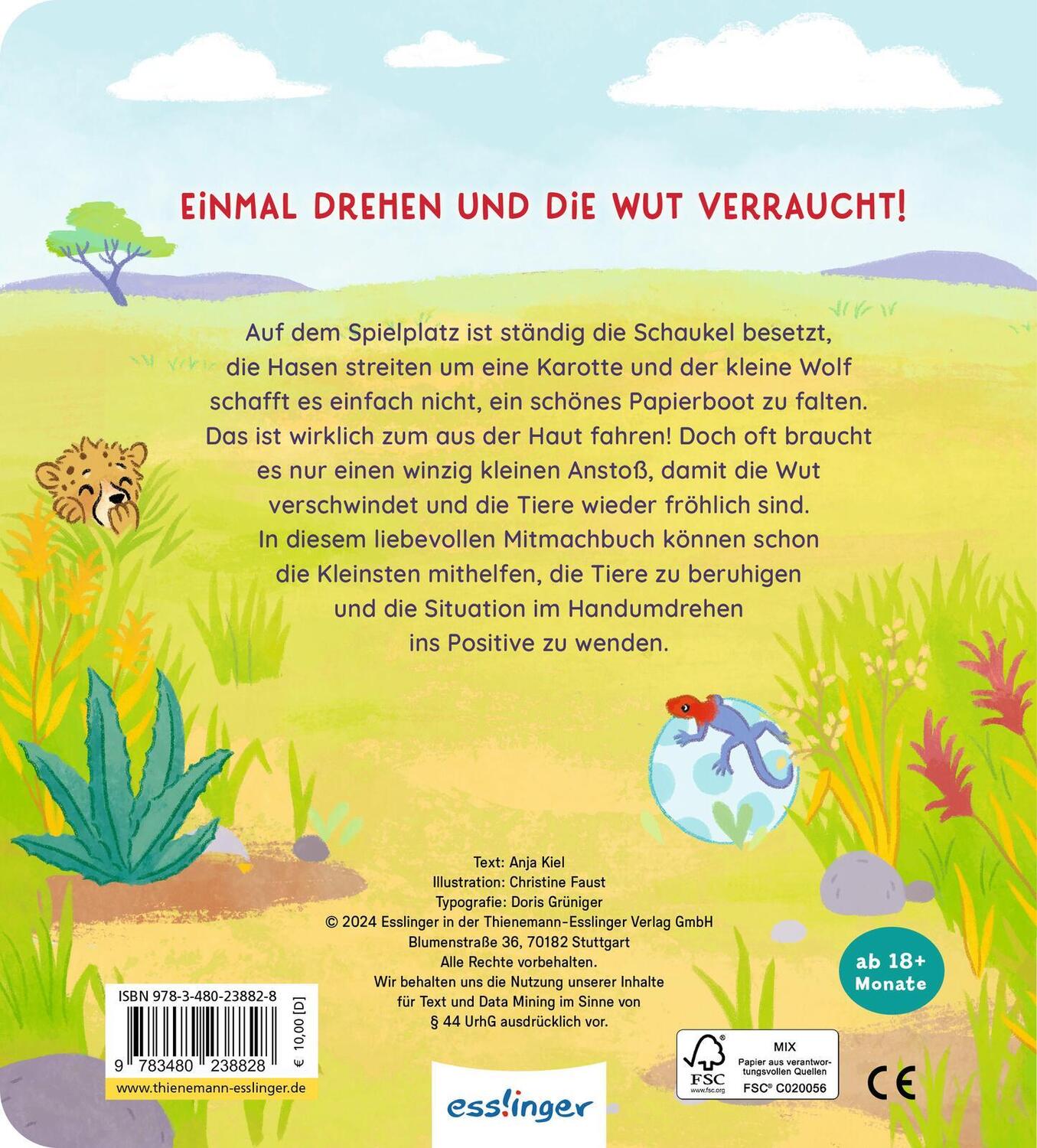 Rückseite: 9783480238828 | Dreh hin - Dreh her: Bist du wütend, kleiner Löwe? | Anja Kiel | Buch