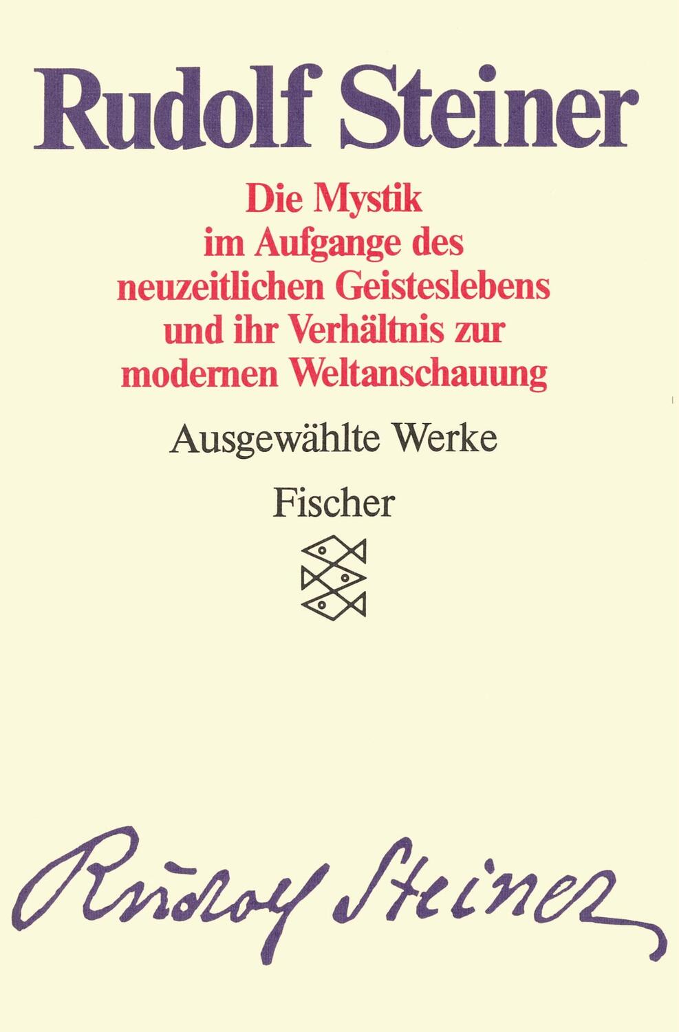 Cover: 9783596230921 | Ausgewählte Werke Band 2 | Rudolf Steiner (u. a.) | Taschenbuch | 1985