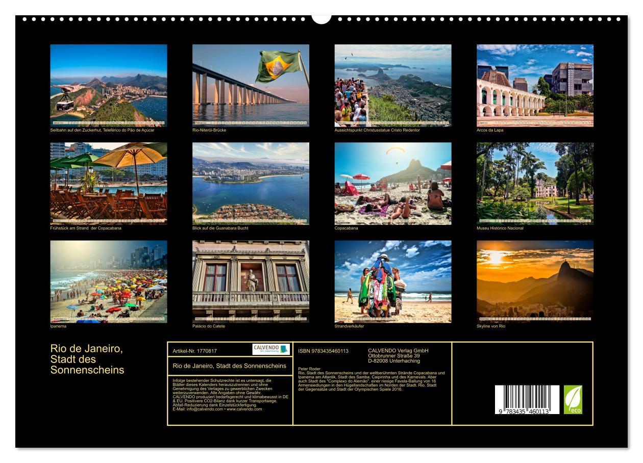 Bild: 9783435460113 | Rio de Janeiro, Stadt des Sonnenscheins (Wandkalender 2025 DIN A2...