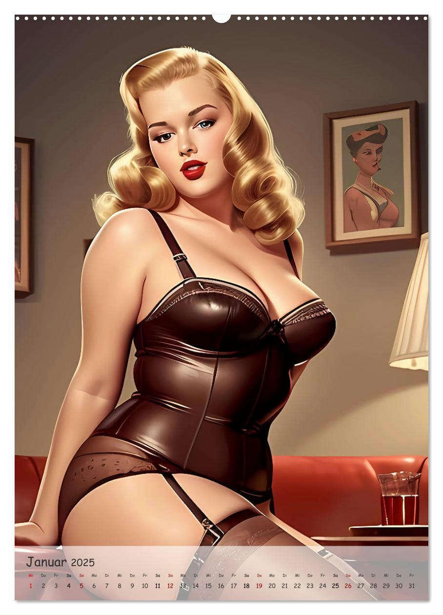 Bild: 9783383808654 | Pin-up Girls - Retro Glamour (hochwertiger Premium Wandkalender...