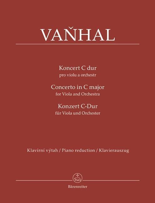 Cover: 9790260107977 | Concerto for Viola and Orchestra C major | Klavierauszug | Vanhal