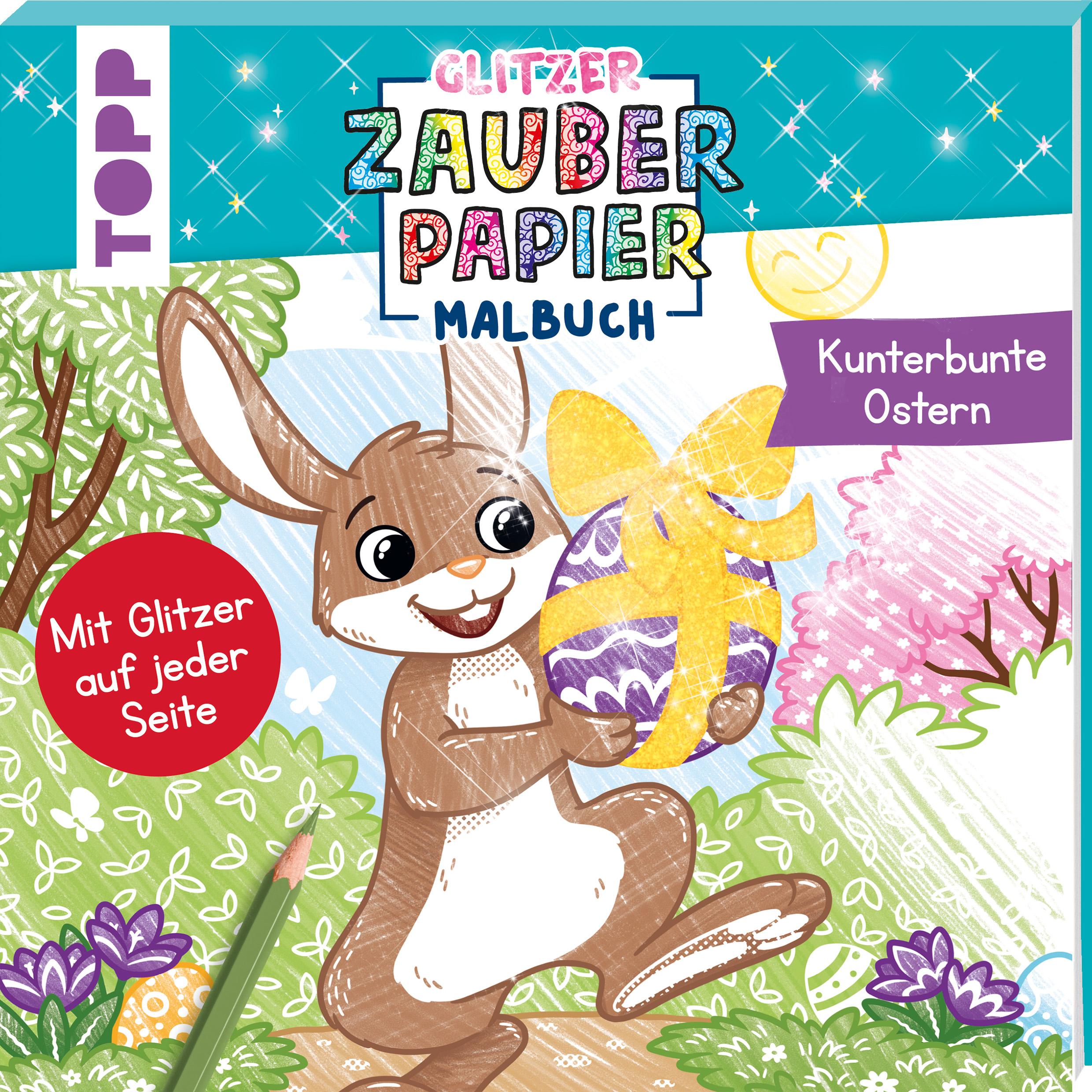 Cover: 9783735891532 | Glitzer Zauberpapier Malbuch Kunterbunte Ostern | Natascha Pitz | Buch