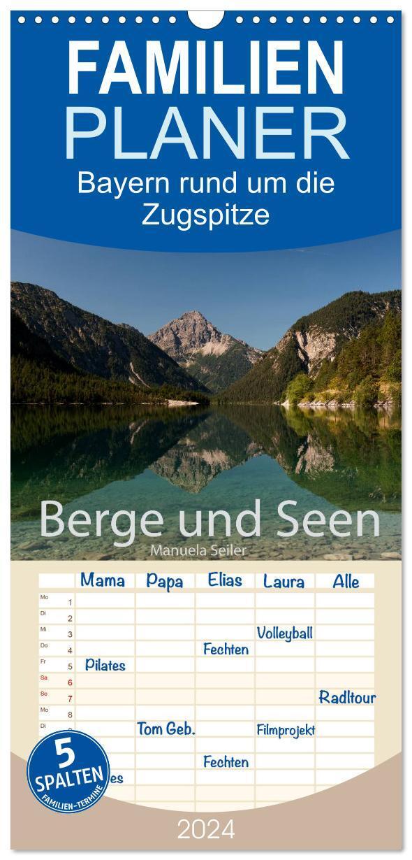 Cover: 9783383091216 | Familienplaner 2024 - Berge und Seen rund um die Zugspitze mit 5...