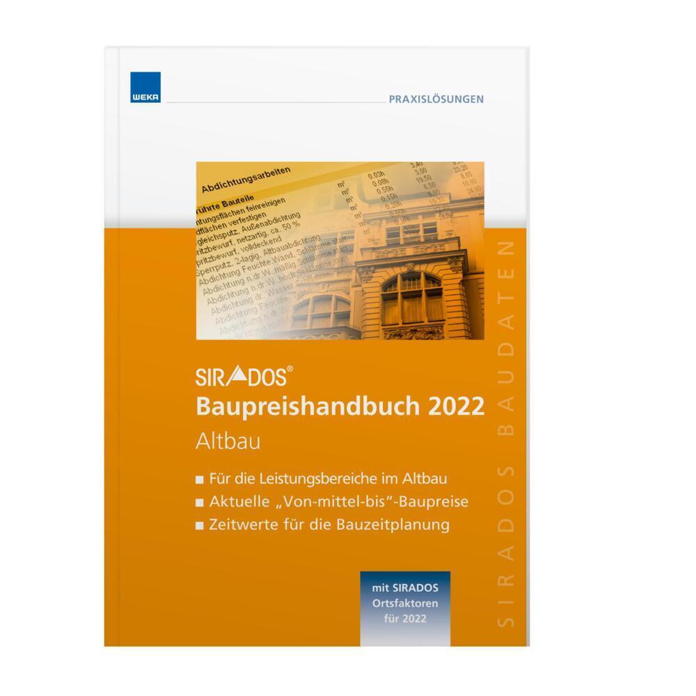 Cover: 9783811104365 | SIRADOS Baupreishandbuch Altbau 2022 | Buch | Fachbuch | 2022