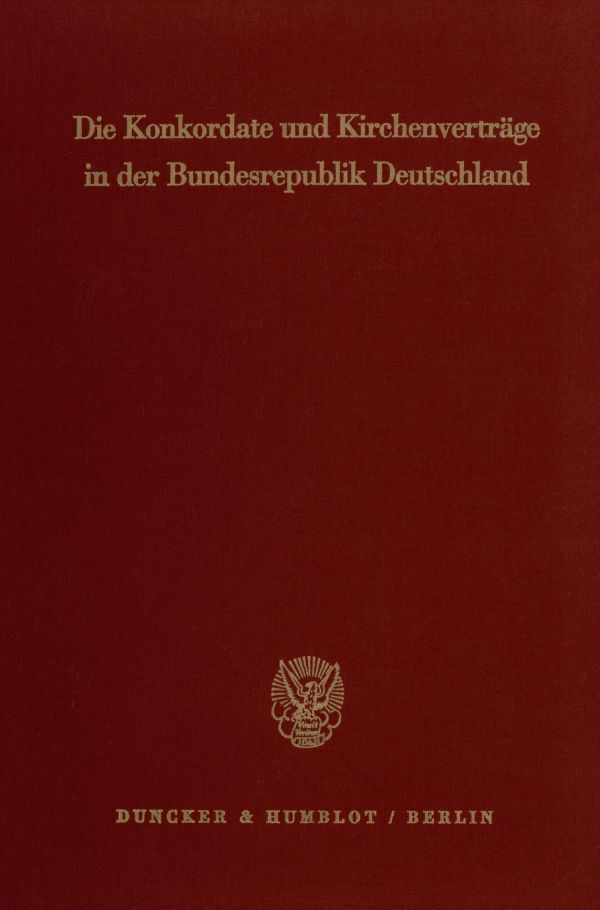 Cover: 9783428063437 | Die Konkordate und Kirchenverträge in der Bundesrepublik Deutschland.