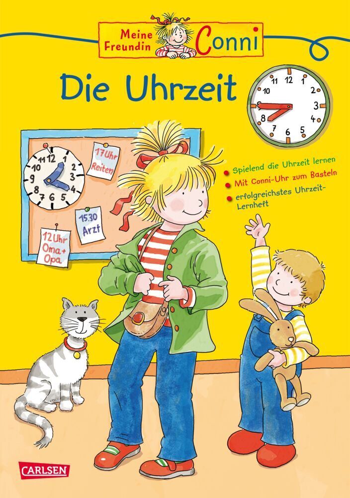 Cover: 9783551186355 | Conni Gelbe Reihe (Beschäftigungsbuch): Die Uhrzeit | Hanna Sörensen