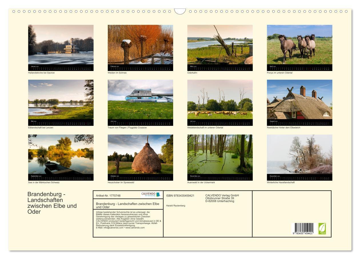 Bild: 9783435459421 | Brandenburg - Landschaften zwischen Elbe und Oder (Wandkalender...